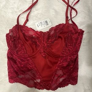 Small burgundy top